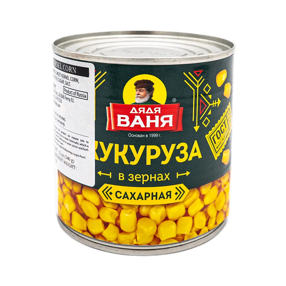 Uncle Vanya Yellow Sweet Corn, 275 g