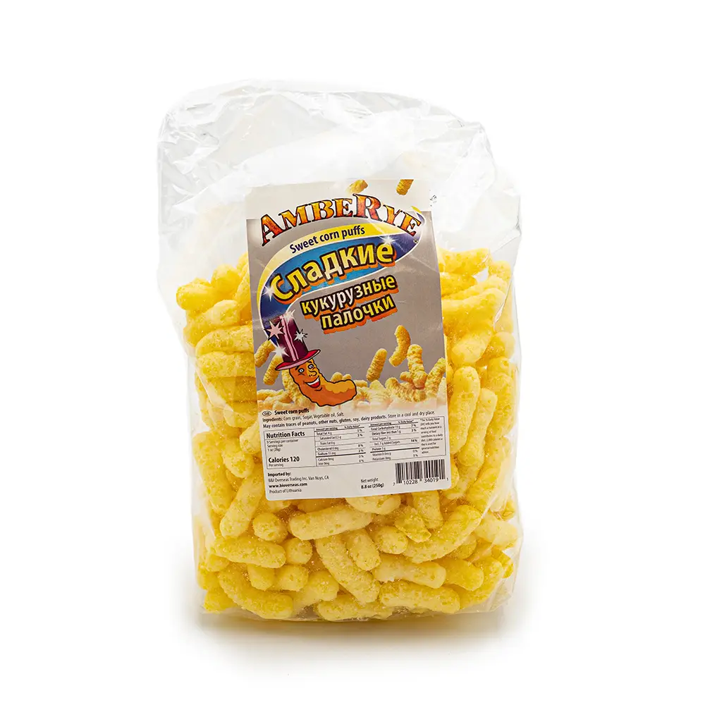 AmbeRya Sweet Corn Puffs, 250 g