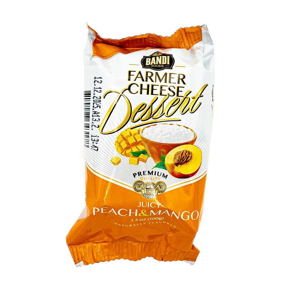 Bandi Peach & Mango Farmer Cheese Dessert, 100 g