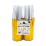 FFD Gold Rim Clear Plastic Cups, 50 x 10 oz
