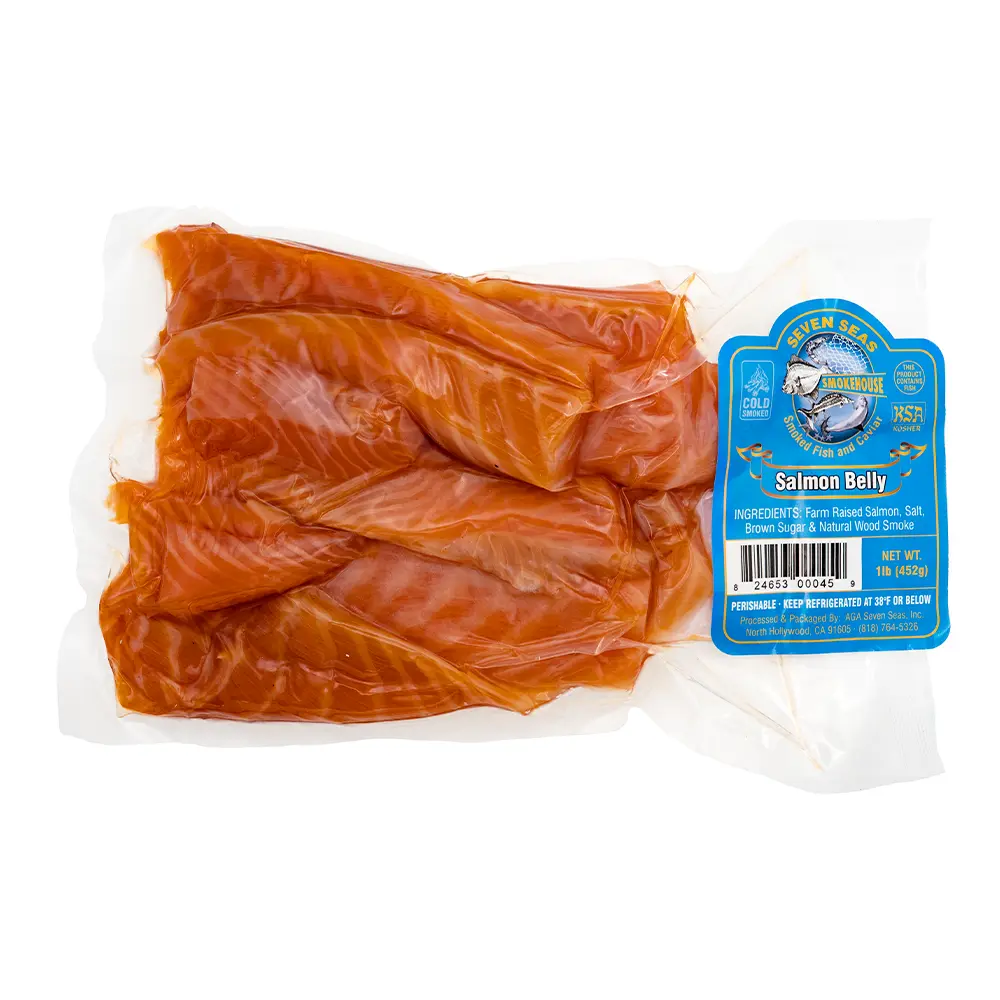 Seven Seas Cold Smoked Salmon Belly, 1 lb