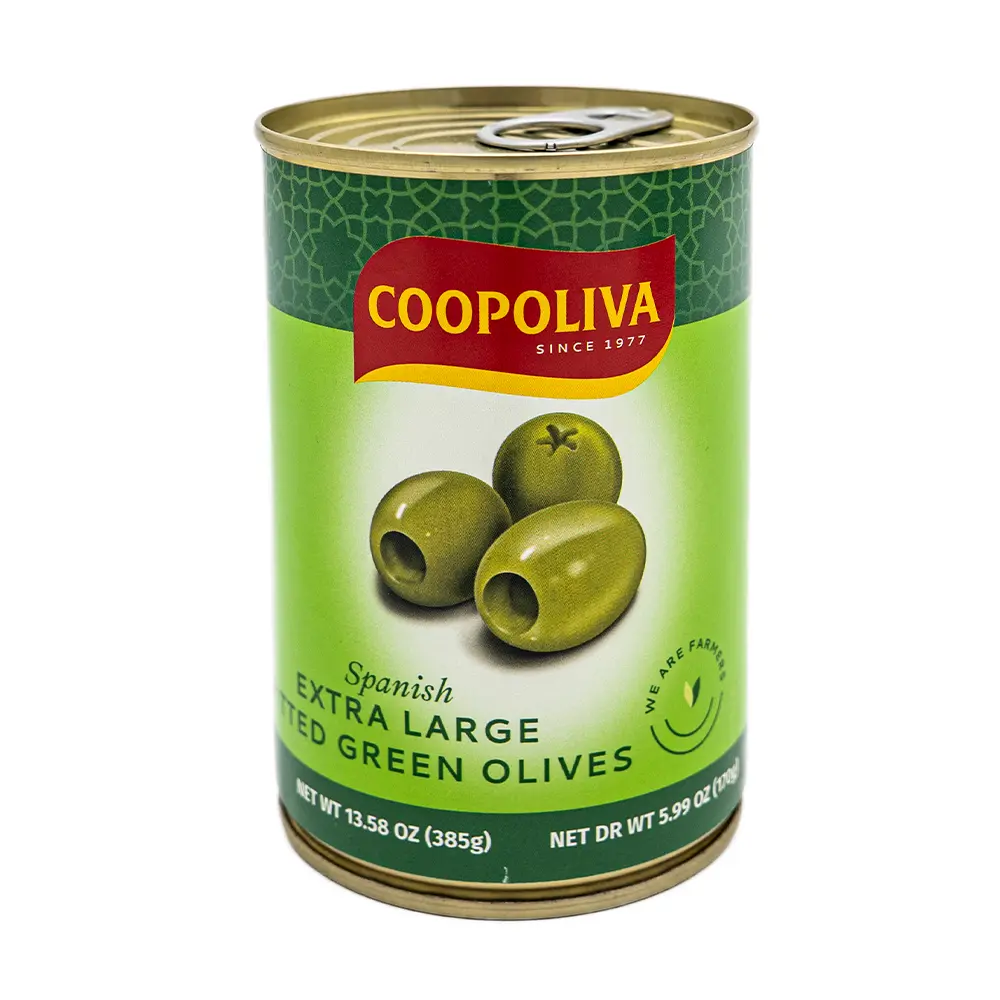 Coopoliva Pitted Green Olives, 385 g