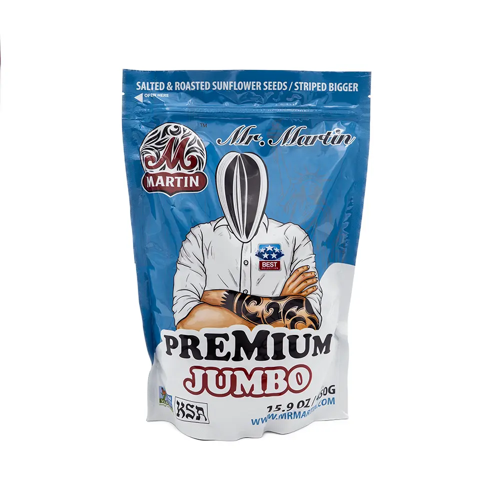 Mr. Martin Premium Jumbo Salted & Roasted Striped Sunflower Seeds, 450 g